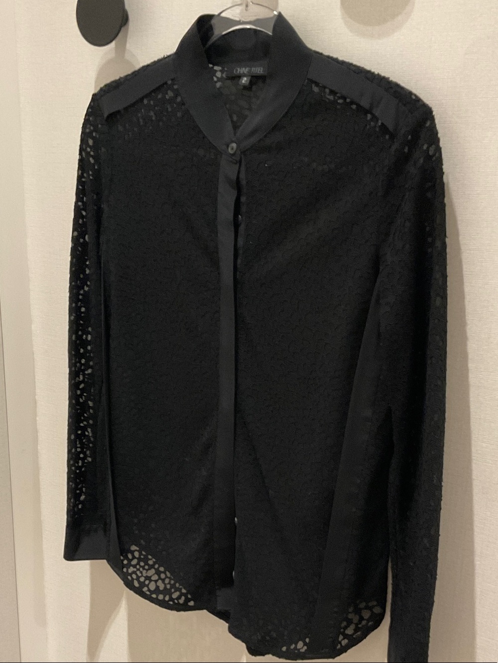 Ladies Black Lace Shirt